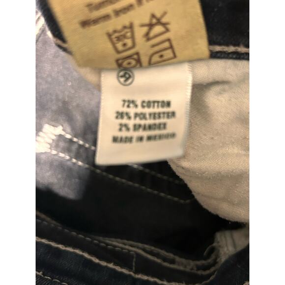 Big Star Vintage Jeans Womens 26XL Liv Boot Dark Wash Distressed Denim Low Rise - Picture 7 of 9